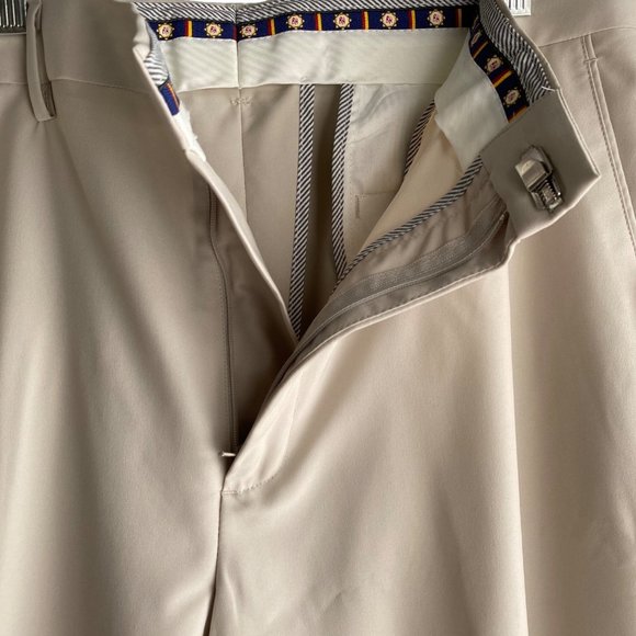 Ben Hogan Dress Pants Men's Size 36X32 Beige Flat Front Flex Waist Pockets New - Picture 12 of 12